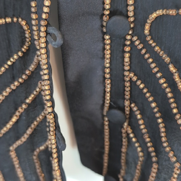 Beaded Vintage Silk vest or top size M - Picture 3 of 6